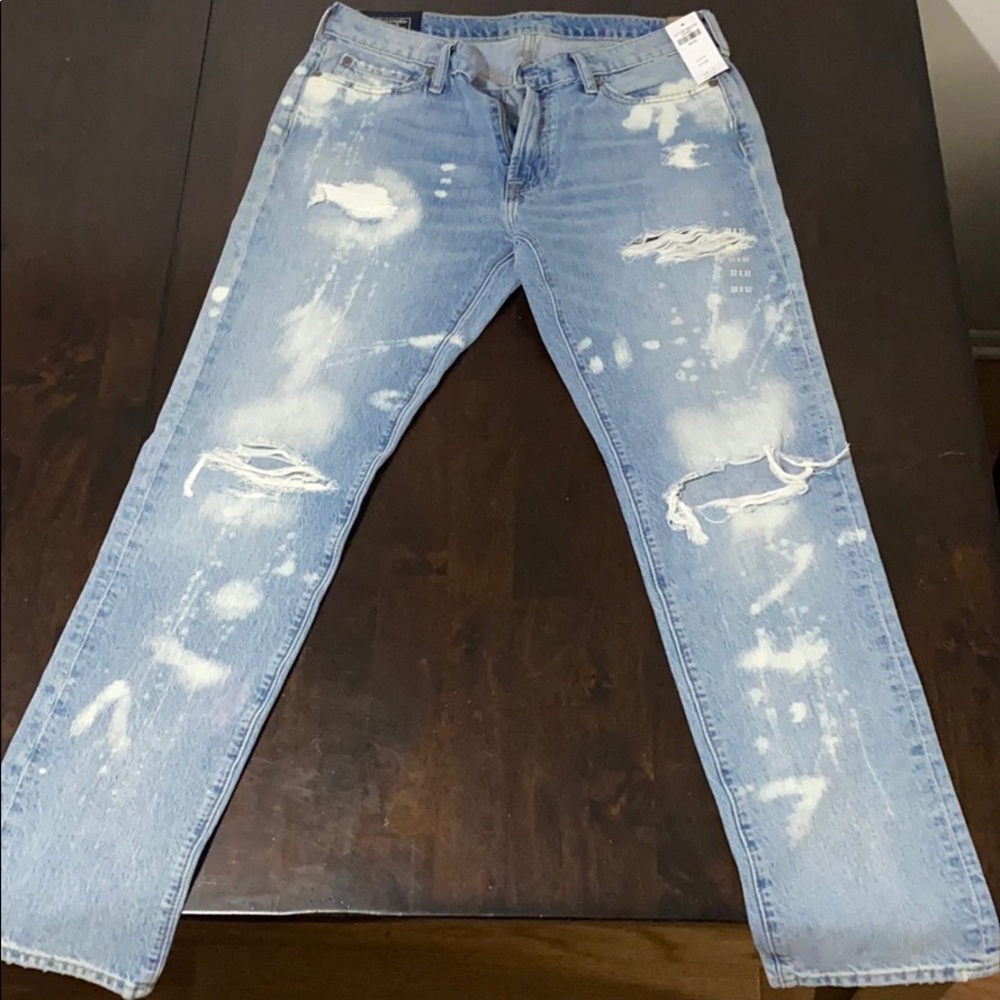 NEW Abercrombie Men’s Destroyed Skinny Jeans 32x32